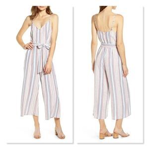 NEW! Love, Fire Stripe Belted Jumpsuit size Small